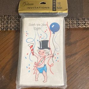 Vintage Gibson New Years invitations